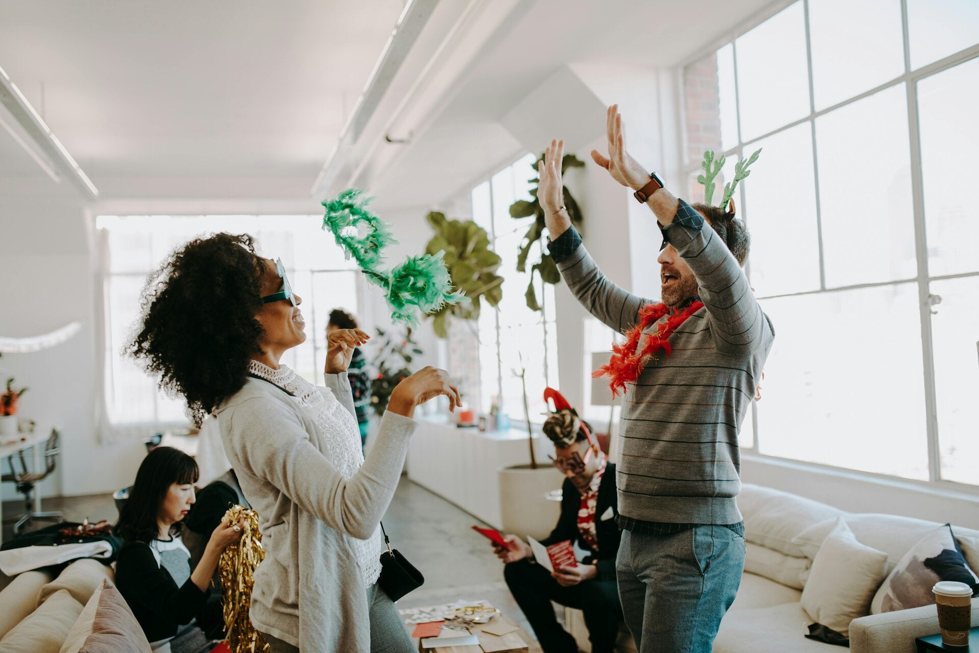 Support worker with a participant
